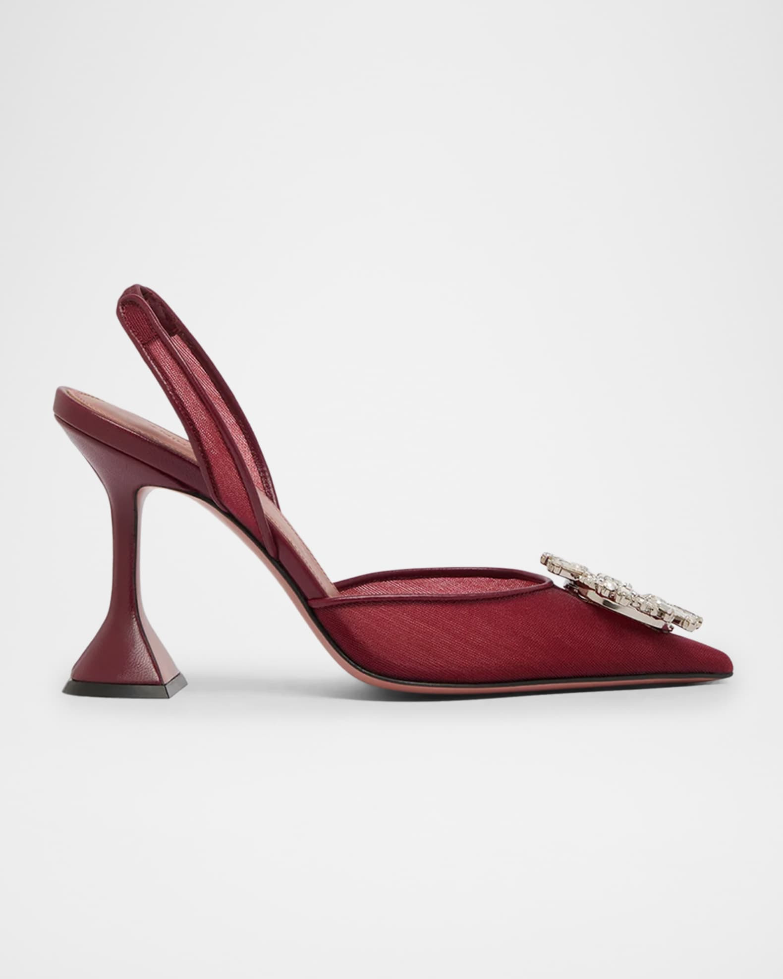 95mm Begum Mesh Crystal Slingback Pumps | Neiman Marcus