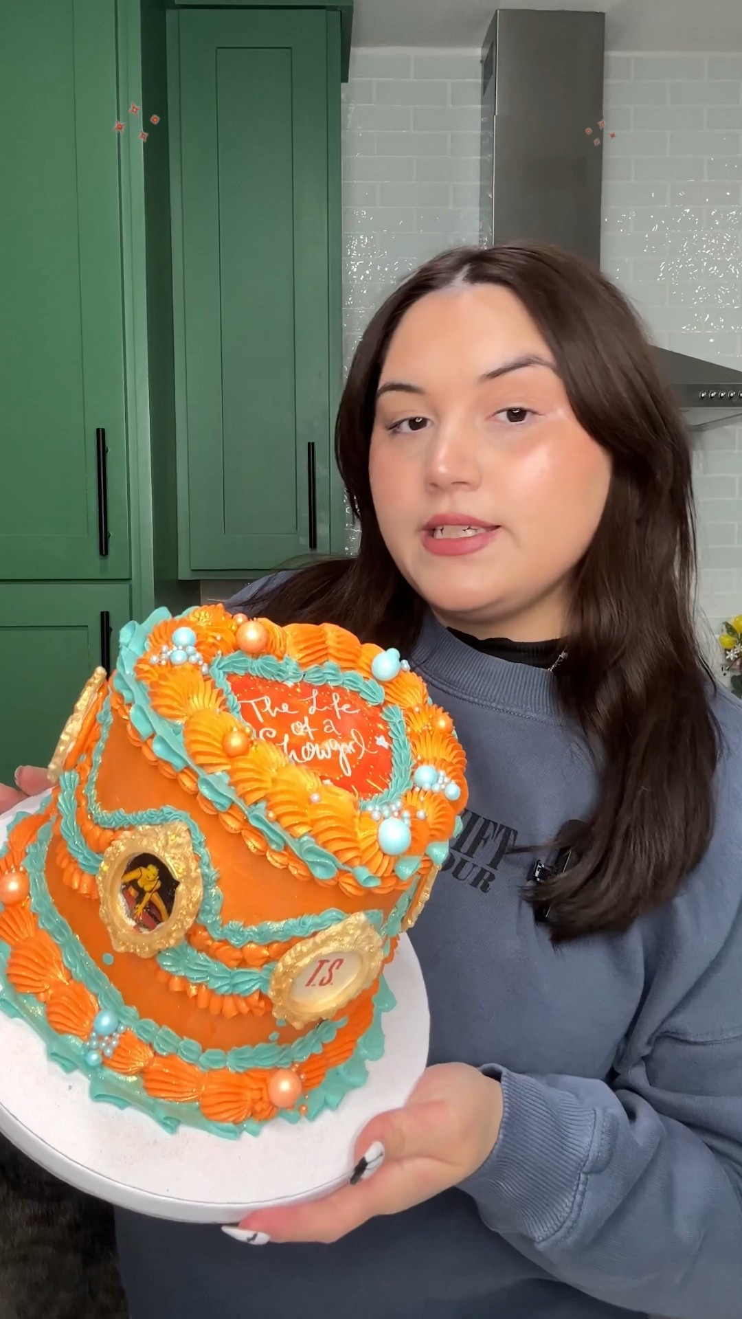 Girlies, I know it is hard but you will get use to wearing orange. I personally have over three years of experience with the ungoddessly orange because of my favorite sports team being papaya colored.
-
I did unplanned order three variants of the album and have my eyes on at least one more. My most anticipated tracks are Eldest Daughter, Opalite, The Fate of Ophelia and Wood!
-
PIPING TIPS:
Large Shells - 6B Wilton
Medium Shell - 21 Wilton
Small Shell - 16 Wilton
Large Dot - 5 Wilton
Large Ruffle - 70 Wilton
-
CAKE GUTS:
Blue Coconut Cake Layers
Vanilla Russian Buttercream

#LTKFallSale #LTKFindsUnder100 #LTKHome