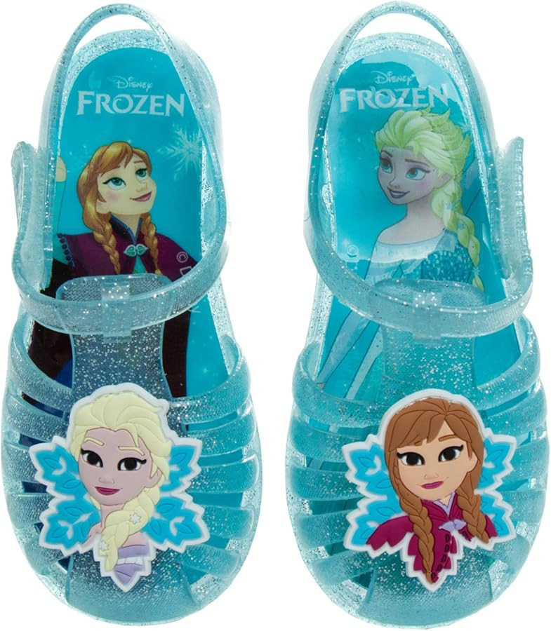 Disney Girls Sandal Frozen Minnie Mouse Sesame Street Elmo Abby Jelly Sandals for Girl Size Infan... | Amazon (US)