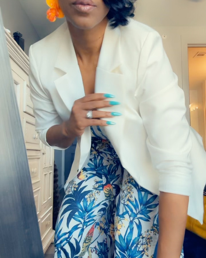 Spring Time Fabulous…..Bright Florals, Crisp White Blazers and Heels! 
Size medium in everything. 

#LTKgrwm #LTKSeasonal #LTKootd