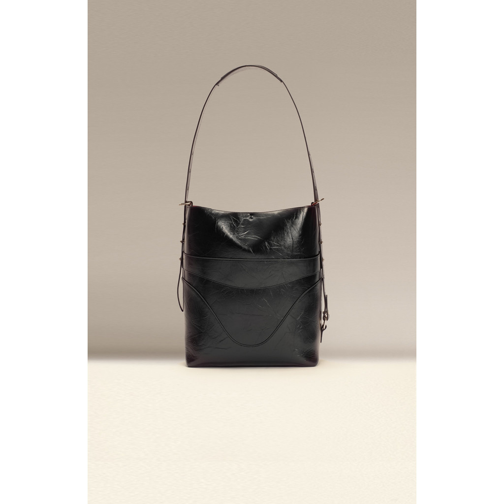 OLEADA Marina Soft Bucket Bag in Obsidian at Nordstrom | Nordstrom