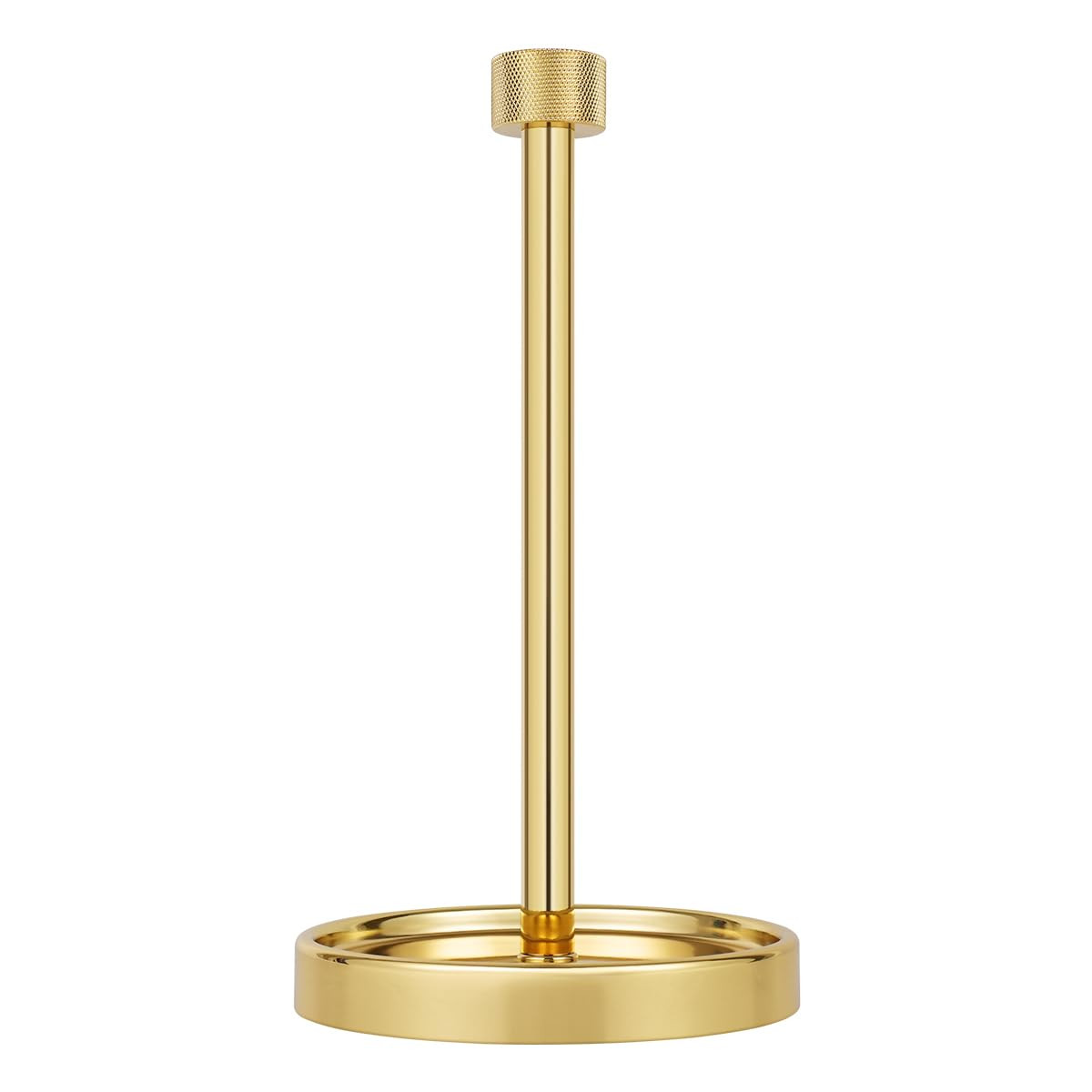 Ivilon Countertop Paper Towel Holder - Modern Knurling End Cap Minimalist Design - Color Gold Pol... | Amazon (US)