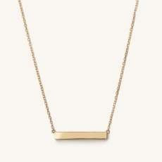Horizontal Engravable Bar Necklace - $280 | Mejuri (Global)