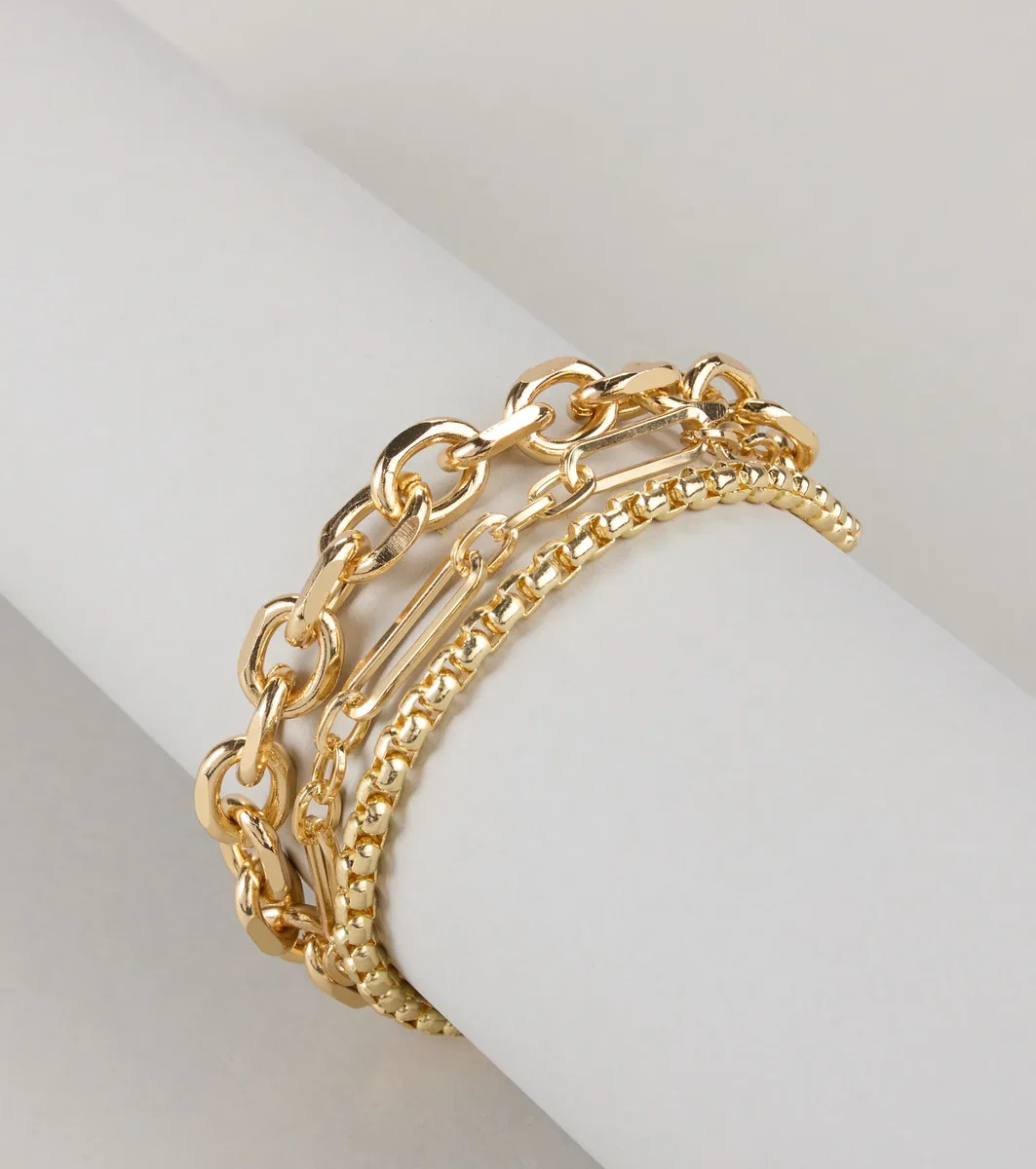 Stacked To Slay Chain-Link Bracelet | Windsor Stores