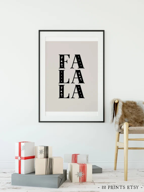 Falala Print Christmas Prints Christmas Quote Art Christmas | Etsy | Etsy (US)