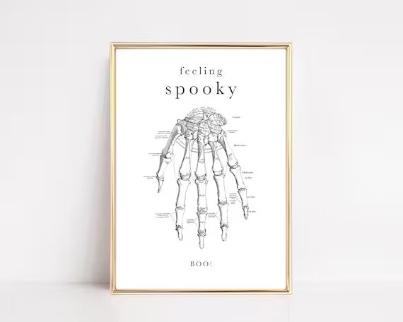 anatomy art | halloween home decor | anatomy poster | spooky decor | minimalist black and white h... | Etsy (US)