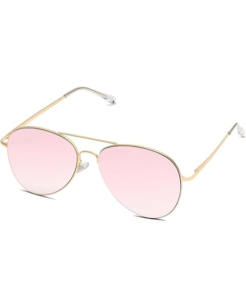 Retro Rimless Women Aviator Sunglasses Classic Lady Oversized Sun Glasses black Gradient Mirrored... | Amazon (US)