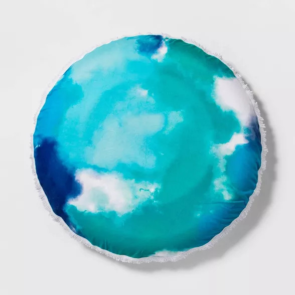 Towel Top Pool Float Blue Tie-Dye - Sun Squad™ | Target