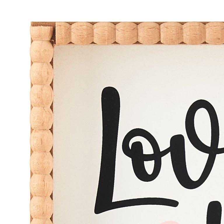 Way to Celebrate 6" Wooden Love Block Tabletop Decoration, White | Walmart (US)