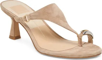 Dolce Vita Derrel Toe Loop Sandal in Black Leather at Nordstrom, Size 6 | Nordstrom