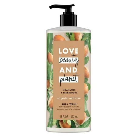 Love Beauty and Planet Majestic Moisture Body Wash Shea Butter and Sandalwood 16 oz | Walmart (US)