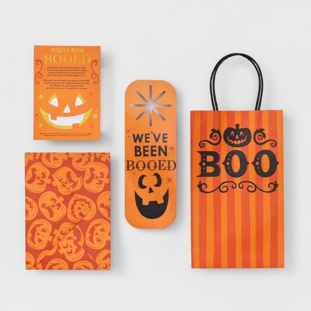 4pc You&#39;ve Been Booed Halloween Gift Bag Kit Orange - Hyde &#38; EEK! Boutique&#8482; | Target