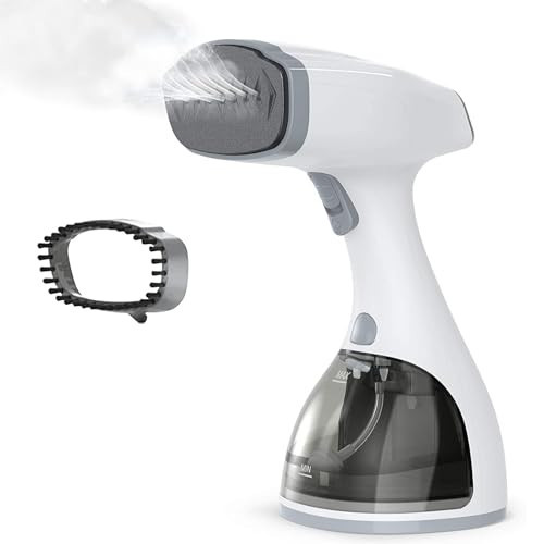 Homuserr Dampfglätter Steamer 2000W, LCD Tragbarer Dampfbügel mit Dampfbürste, 20s Schnelle Erwärmung & 350 ml Wassertank, Horizontaler Reise Bügeleisen, Dampfglätter Kleidung für Reise und Zuhause | Amazon (DE)