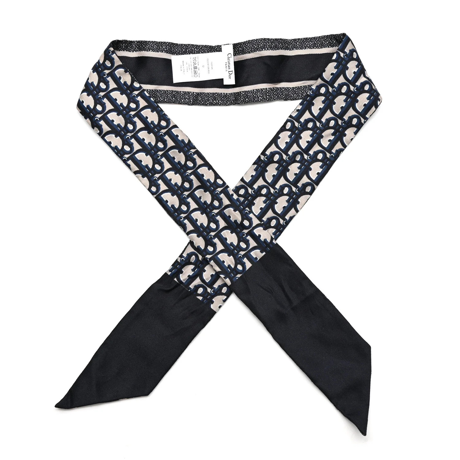 Silk Oblique Mitzah Scarf Blue | FASHIONPHILE (US)