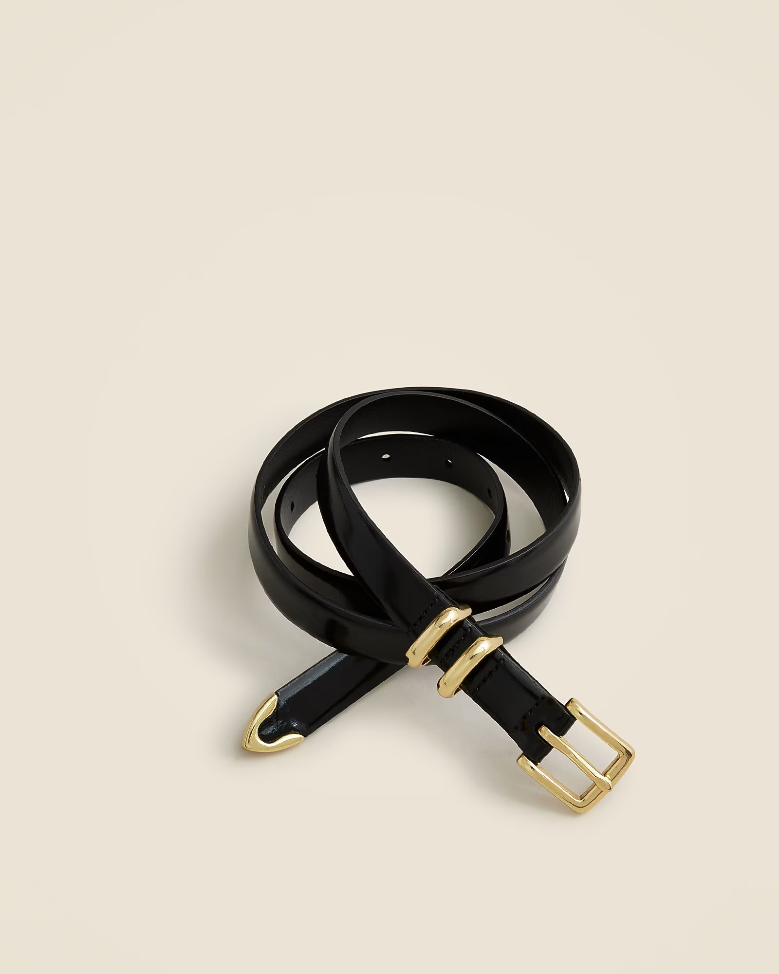 Thin Italian patent leather belt | J. Crew US