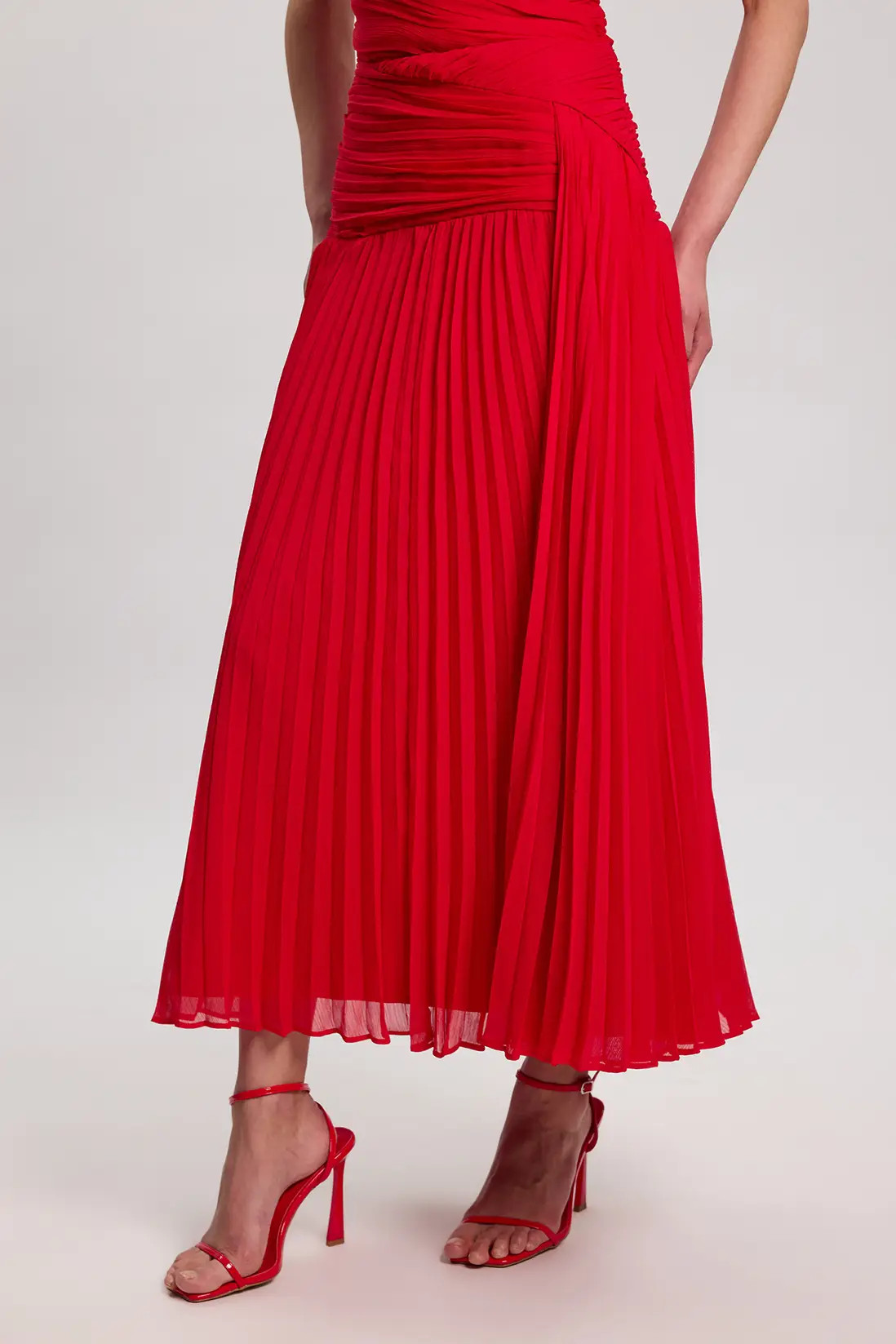 Crinkle Chiffon Woven Maxi Skirt | Karen Millen