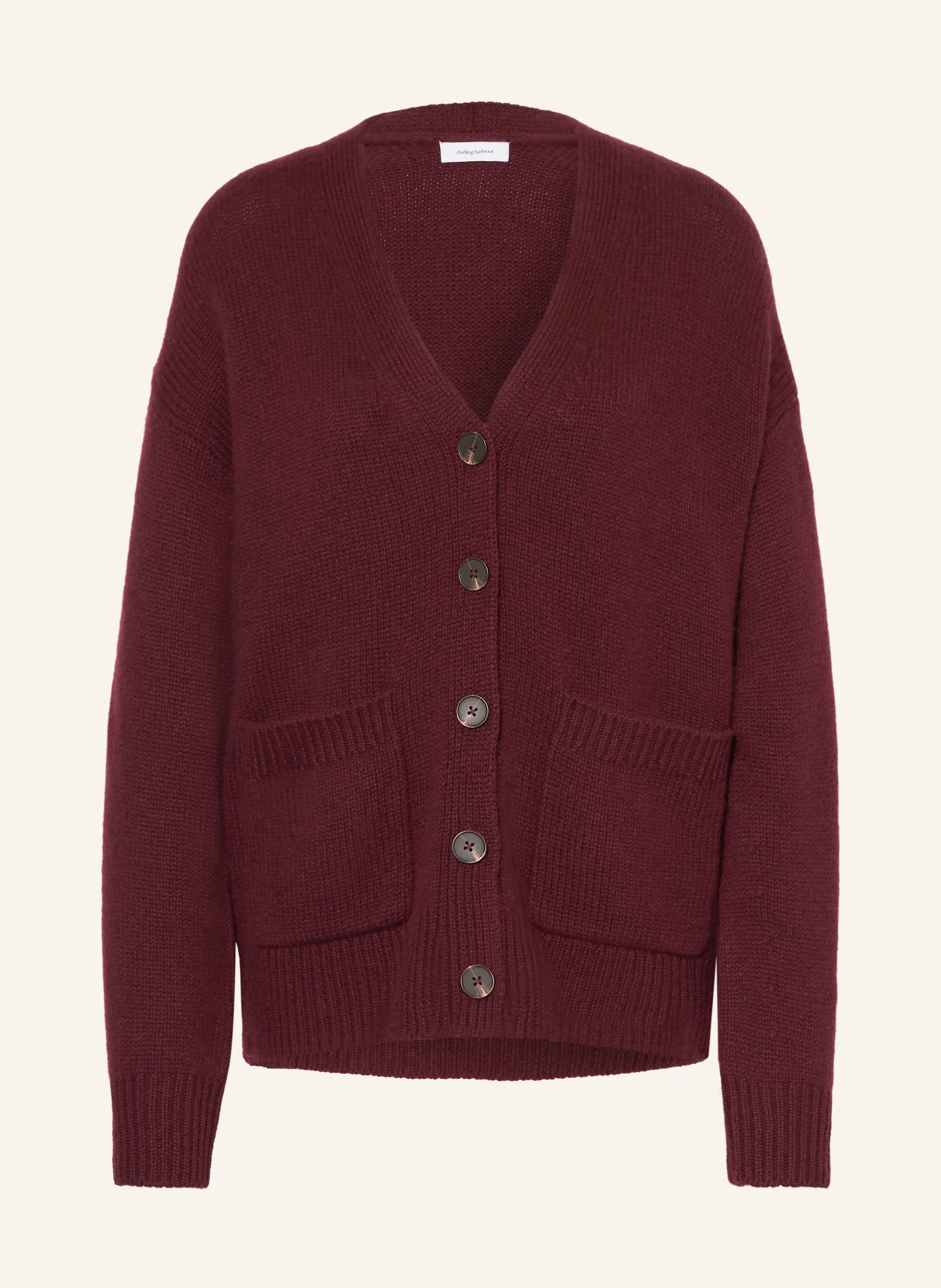 darling harbour Strickjacke aus Cashmere in deep merlot | Breuninger (DACH)