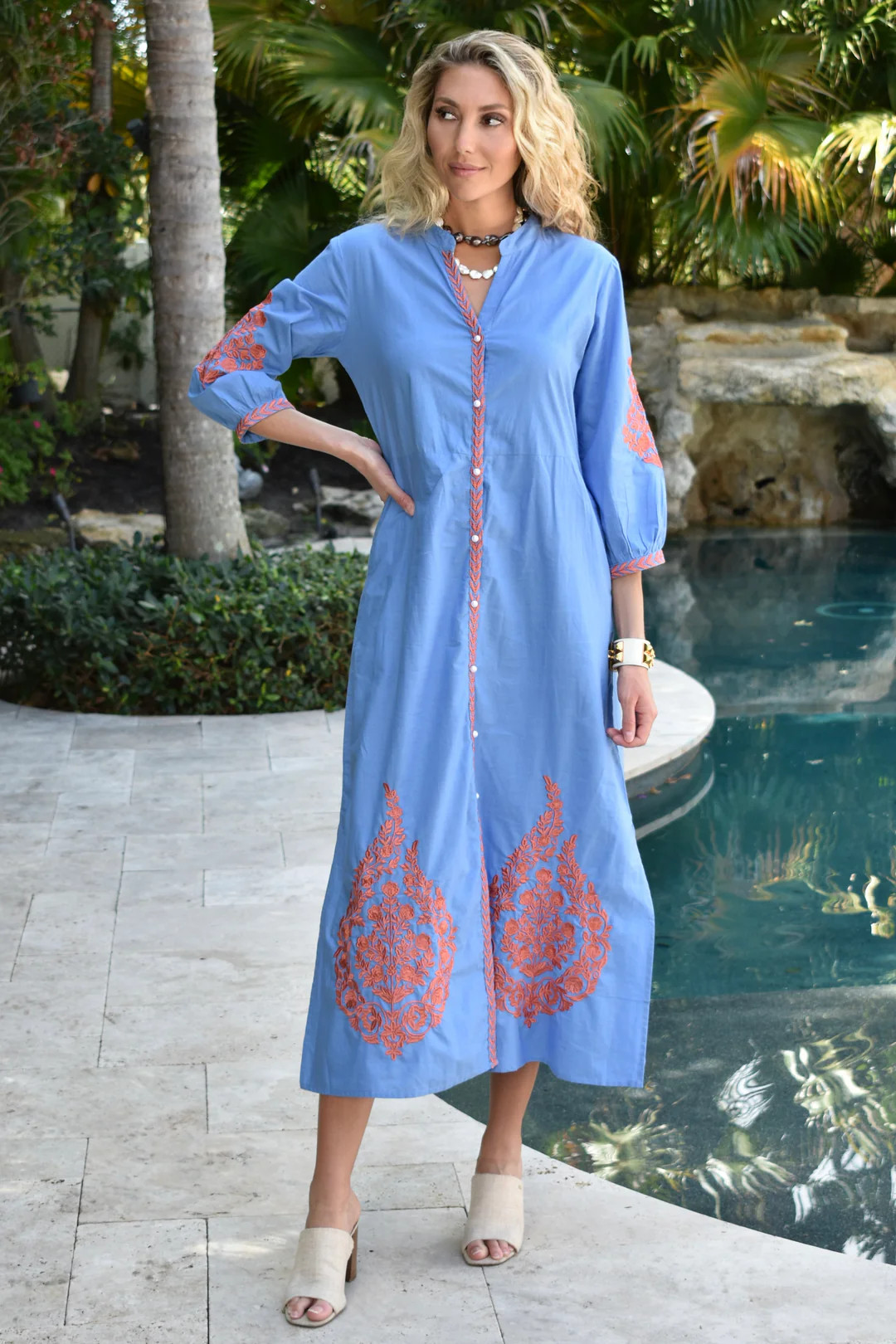 Mykonos Dress Gasparilla Coral | Just Darviny
