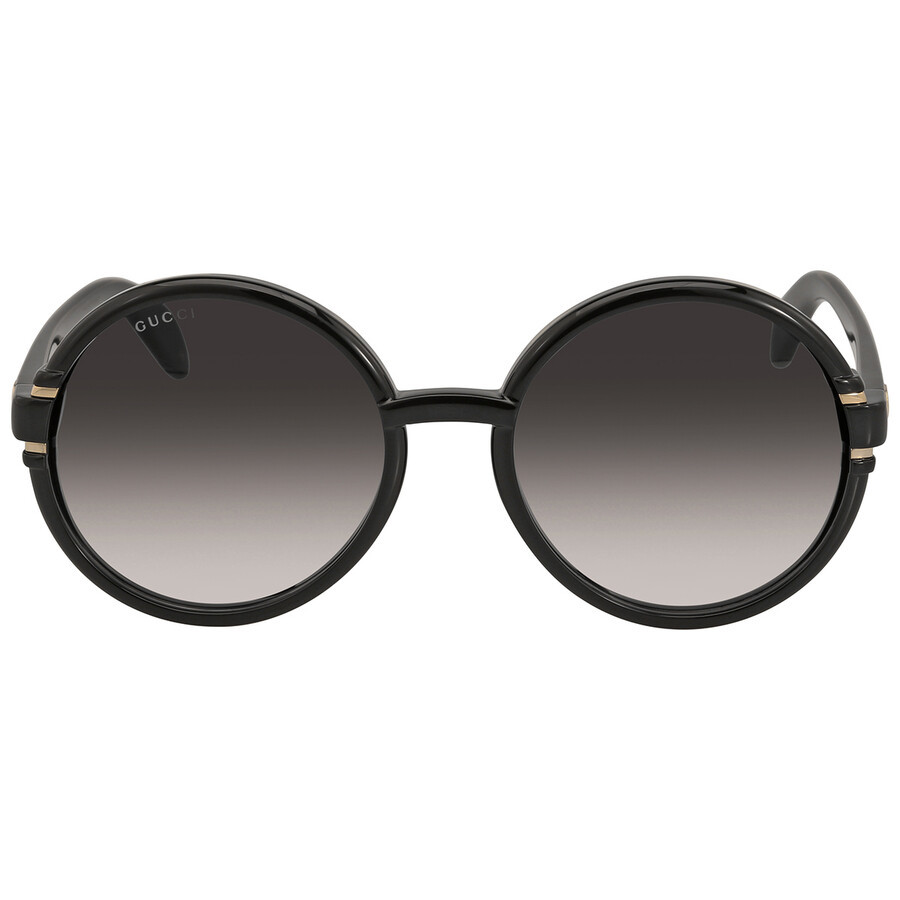 Gucci Gradient Grey Round Ladies Sunglasses GG1067S 001 58 | Jomashop.com & JomaDeals.com