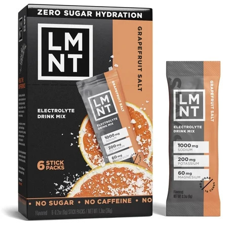 LMNT Zero Sugar Electrolyte Drink Mix - Grapefruit - 6ct | Walmart (US)