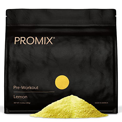 Promix Pre-Workout Powder, Lemon - Maximize Focus & Performance - Helps Muscle Gain, Endurance & Enhanced Energy - Vitamin B12, Caffeine, Beta-Alanine & L-Tyrsosine - Gluten & Dairy-Free | Amazon (US)