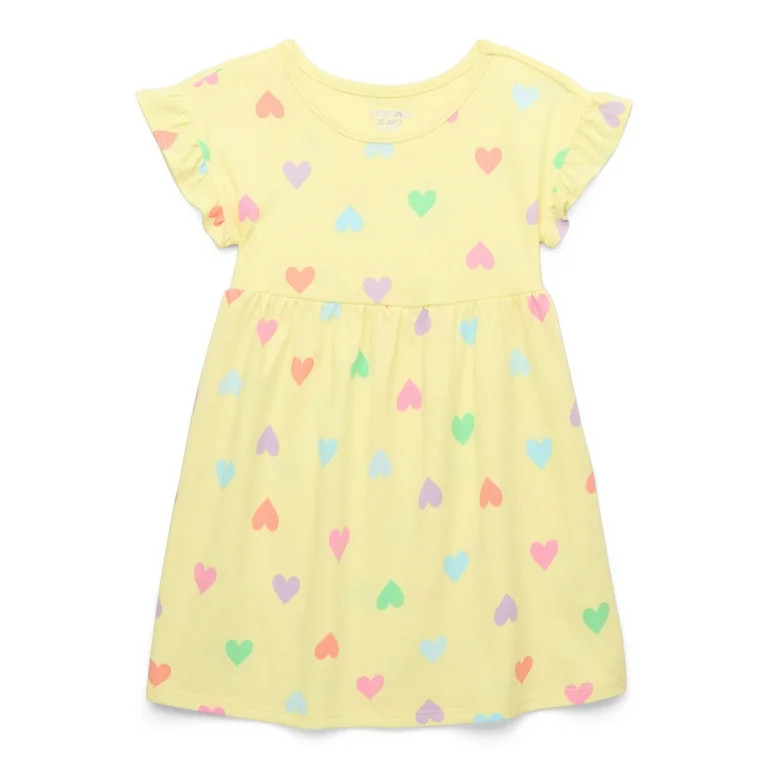 Garanimals Toddler Girls' Print Dress with Short Ruffle Sleeves, Sizes 18M-5T | Walmart (US)