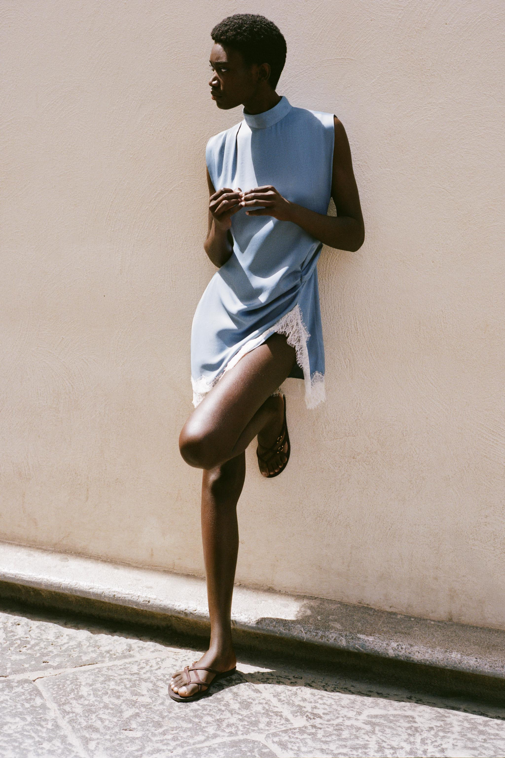 SATIN LACE DRESS | Zara US