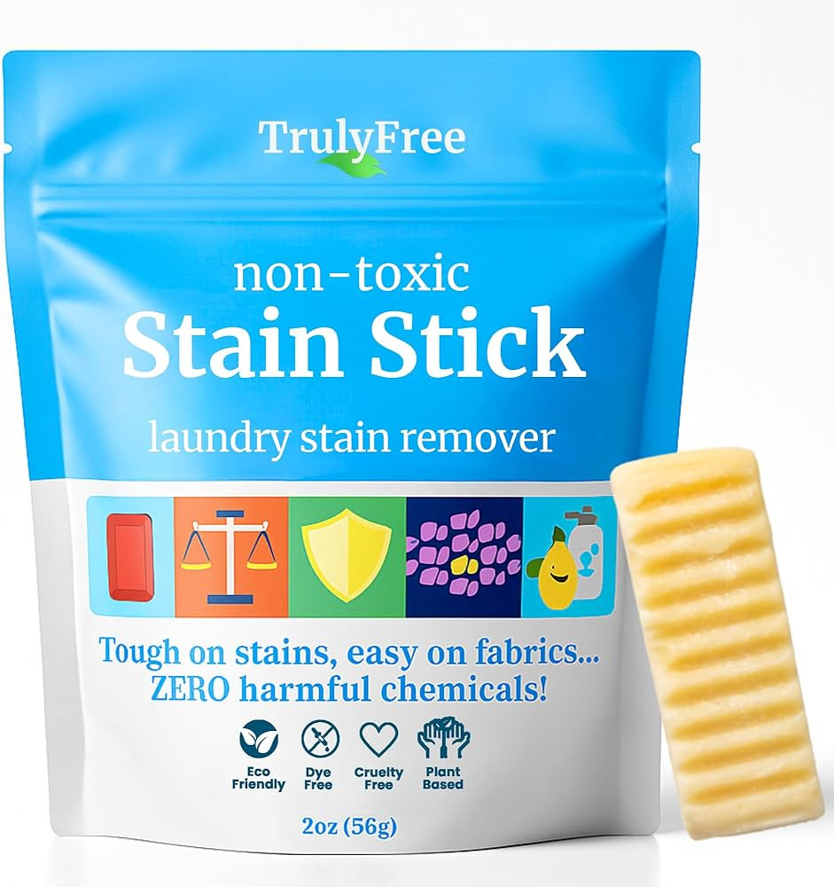 Truly Free Natural Stain Stick - Laundry Spot Remover for Clothes - Removes Food, Blood, Pet, Gra... | Amazon (US)
