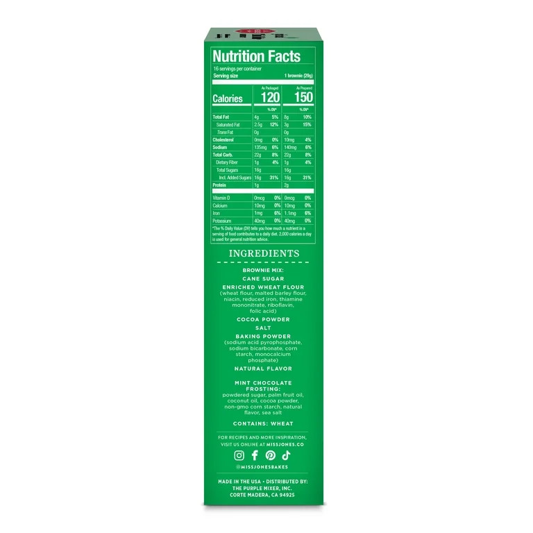 Miss Jones Baking Co. Girl Scouts Thin Mint Brownie Baking Kit | Walmart (US)