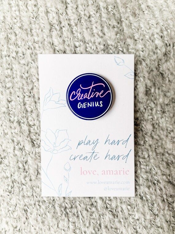 Creative Genius enamel lapel pin  perfect gift for any | Etsy | Etsy (US)
