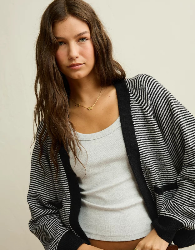 AE Whoa So Soft Cardigan Sweater | American Eagle Outfitters (US & CA)
