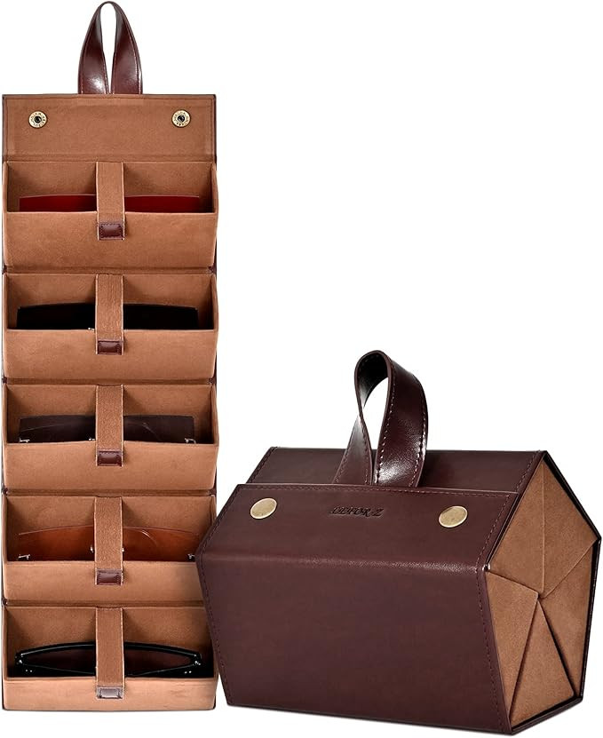 Sunglasses Travel Organizer Case Foldable Glasses Storage Multiple Pairs Hanging Eyeglasses Box E... | Amazon (CA)