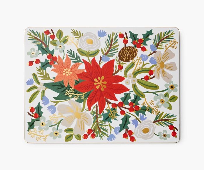 Holiday Bouquet Cork Placemats | Rifle Paper Co. | Rifle Paper Co.