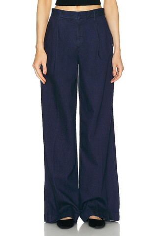 SPRWMN Pleated Trouser Jeans in Denim-Dark | FWRD 