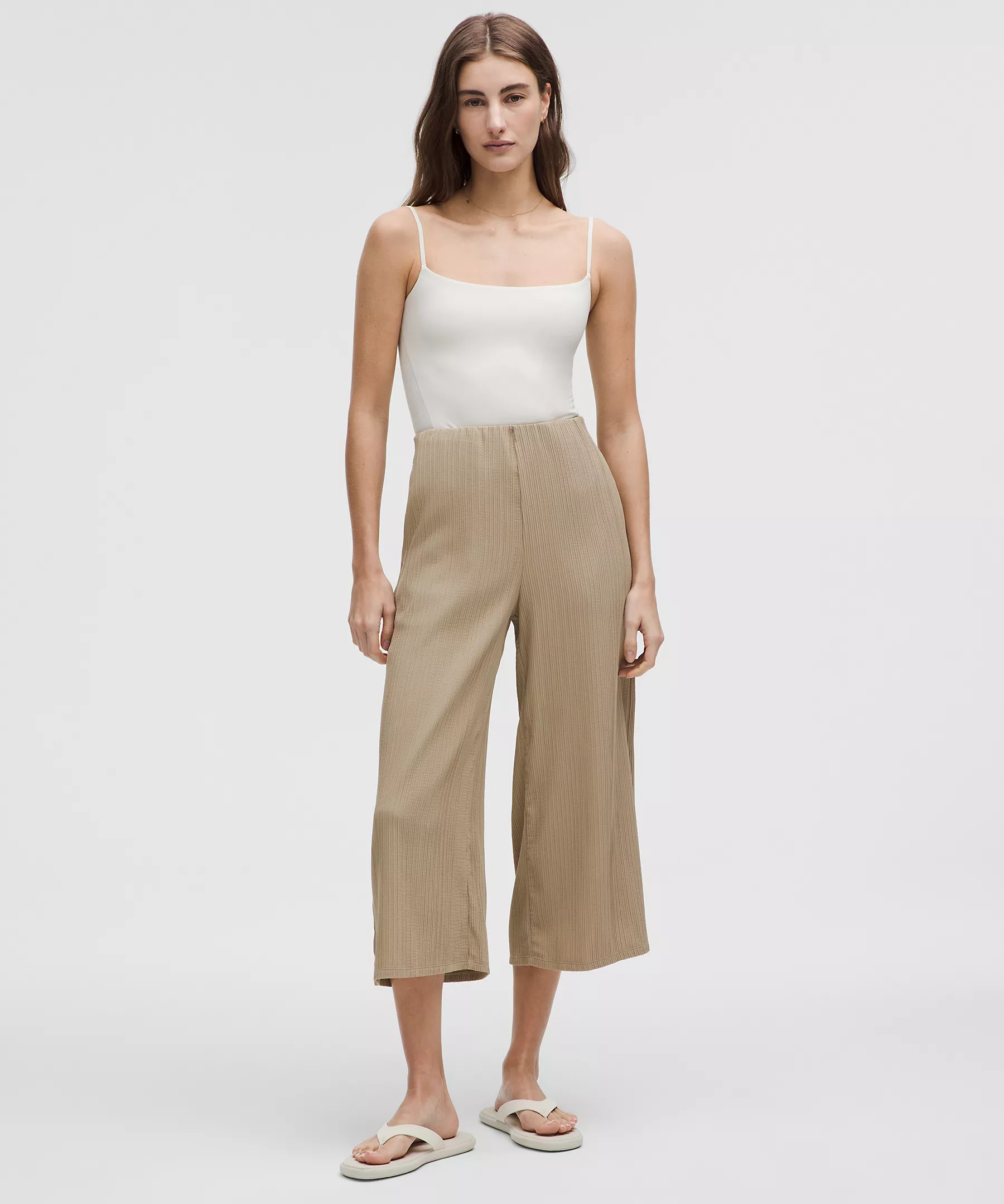 Pleated Stretch High-Rise Wide-Leg Cropped Pant | Women's Pants | lululemon | Lululemon (US)