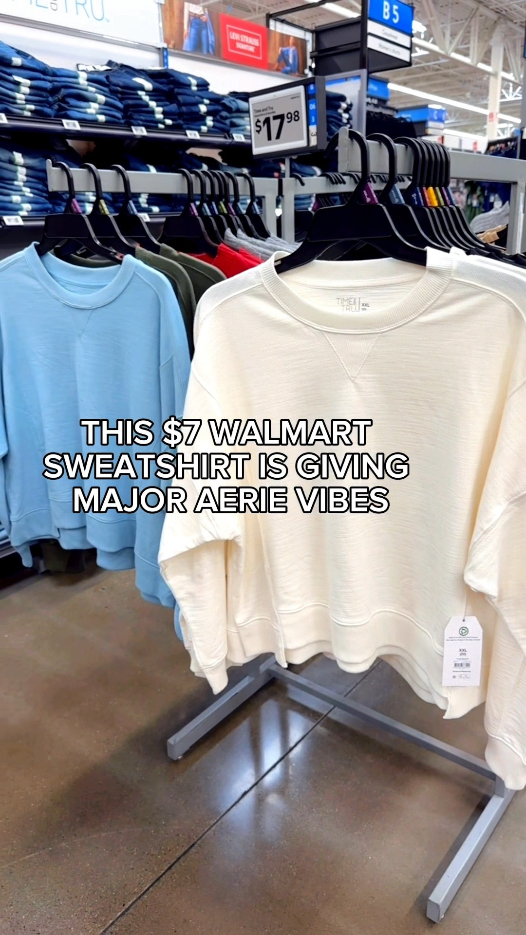 This cozy sweatshirt is giving AERIE vibes 🤍 and prices are starting at just $7 right now.

It has a relaxed, easy fit with elevated ribbed details and a lightweight feel that’s comfy without being bulky. Such a good everyday staple to throw on with jeans, leggings, or lounge bottoms.

These are limited-time Walmart deals and sizes are already going quickly.

#affordablefashion #budgetfashion #walmartfashion #walmartstyle #walmartdeals #walmartfinds #walmartrollbacks #lookforless #momstyle #momfashion #everydayoutfits #casualstyle #fallfashion #winterstyle #budgetfriendly #affordablestyle #ltkunder25 #ltkunder10 #ltkfinds #ltkfashion

#LTKFindsUnder50 #LTKSaleAlert #LTKHoliday