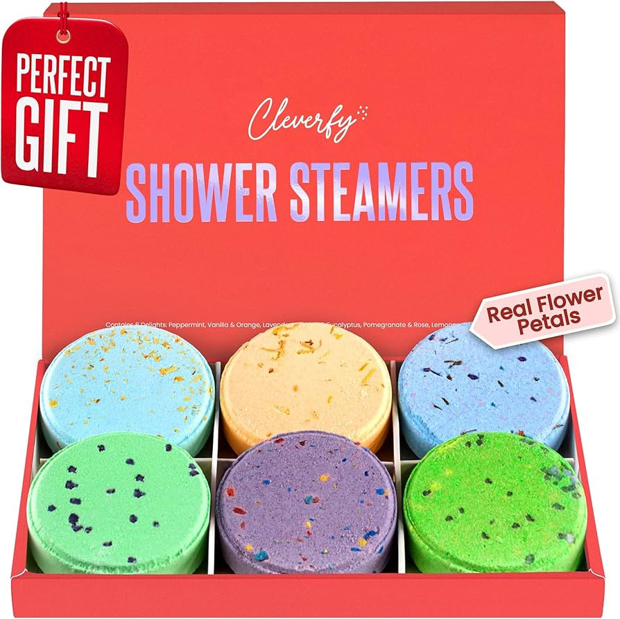 Cleverfy Shower Steamers Aromatherapy - Christmas Box of 6 Premium Shower Bombs with Essential Oi... | Amazon (US)
