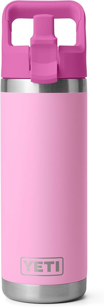 YETI Rambler 18 oz Bottle, Vacuum Insulated, Stainless Steel with Color Matching Straw Cap, Power... | Amazon (CA)