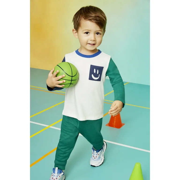 Garanimals Toddler Boys Long Sleeve Raglan Tee, Sizes 18M-5T | Walmart (US)