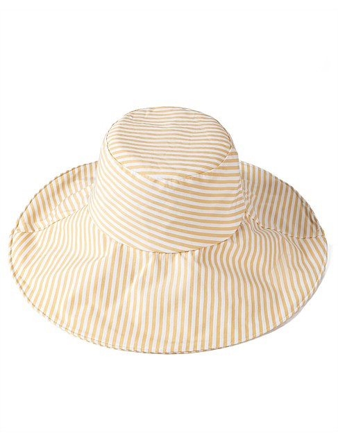 REVERSIBLE STRIPE CANVAS HAT | David Jones (Australia & New Zealand)