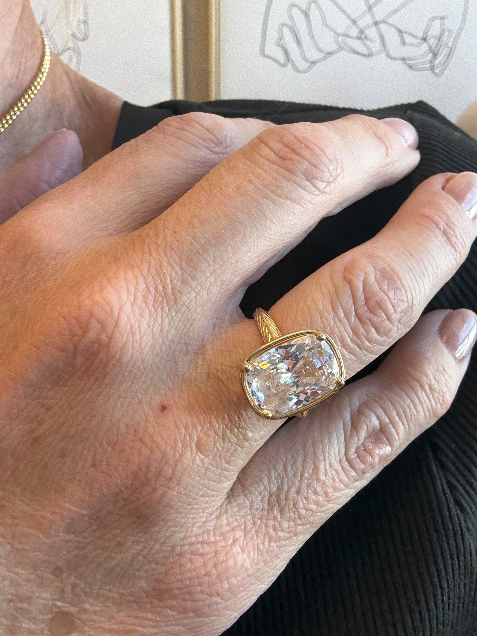 I bought this ring for myself for my birthday! It looks expensive, but it was only $129 😍 I’m pretty sure it was inspired by Taylor Swifts engagement ring. I’ll definitely wear it for a cocktail ring when Adam and I go out.  #jewelry #rings #fashion Sterling Forever