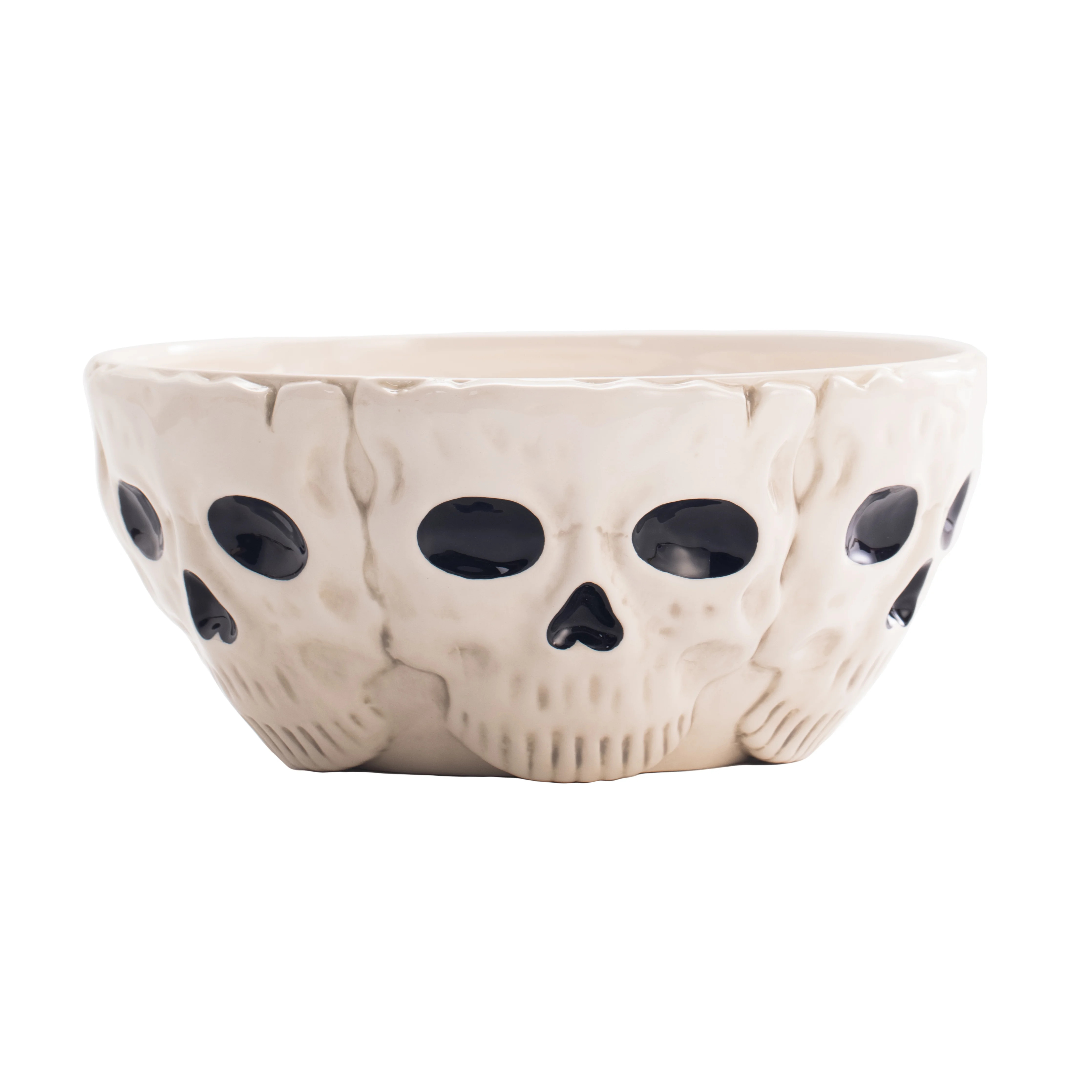 Bico Halloween Skull 10.4 inch White Candy Ceramic Serving Bowl, for treats, chocolates, cookies,... | Walmart (US)