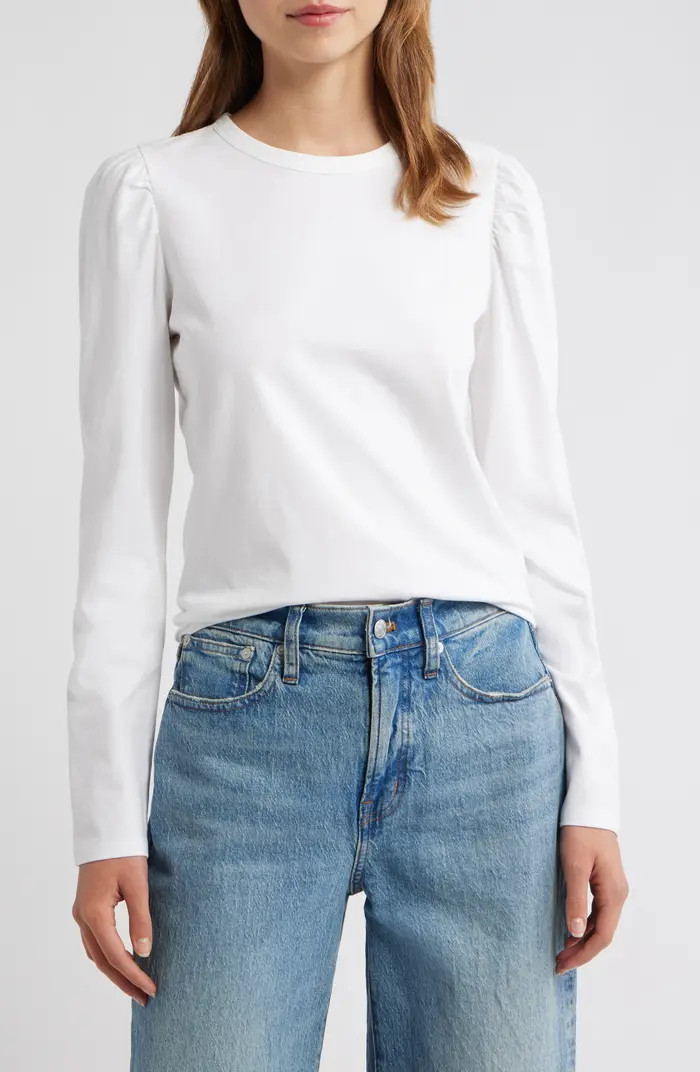 Easy Puff Sleeve Cotton Top | Nordstrom