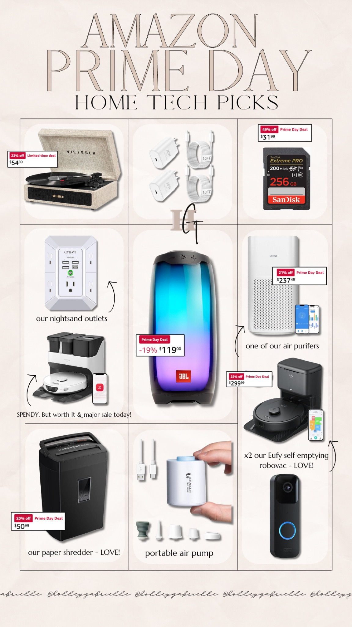 Amazon Prime Day top tech picks for home! ⚡️🤍🖇️ own almost all of it & love! A couple of our robovacs are on major sale if you’re looking!

Home / robovac / vacuums / sale finds / Holley Gabrielle 

#LTKFindsUnder100 #LTKSaleAlert #LTKFindsUnder50
