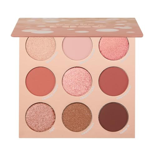 ColourPop By The Rosé Eyeshadow Palette - Pink & Red Neutral Palette with Metallic and Cream Matte Finishes - High-Pigment Eye Makeup with a Long-Wearing Formula (0.3 oz) | Amazon (US)