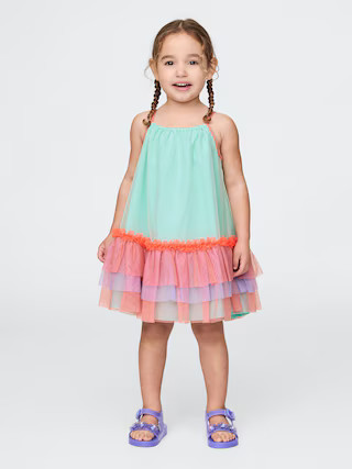 Baby & Toddler Colorblock Tulle Dress | Gap (US)