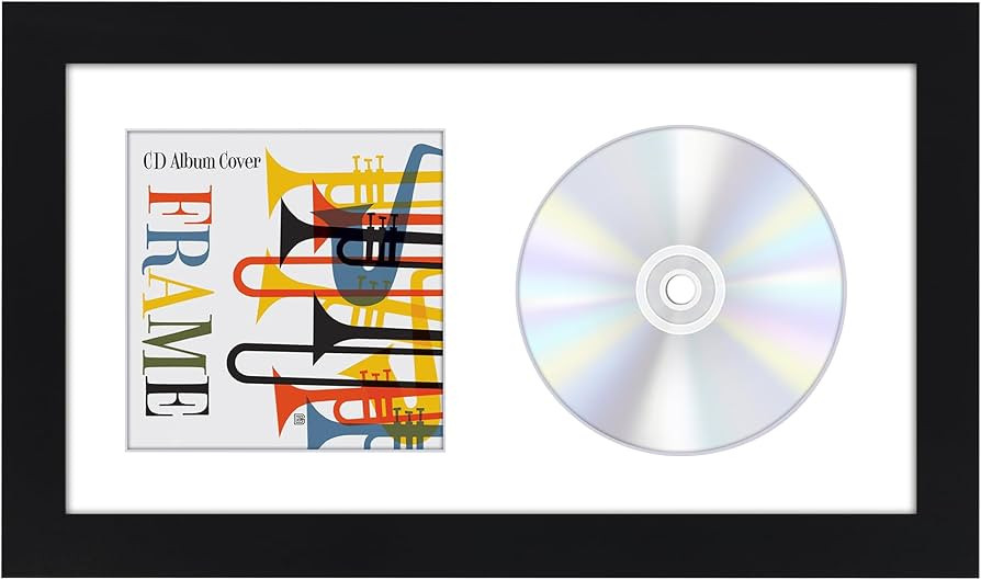 Americanflat 6.5x12 CD Frame Display Case - Album Cover Art and CD Display Frame with Engineered ... | Amazon (US)