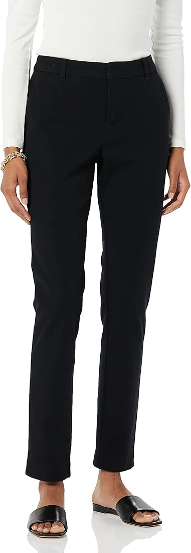 Amazon Essentials Women's Bi-Stretch Full Length Straight Leg Pant | Amazon (US)