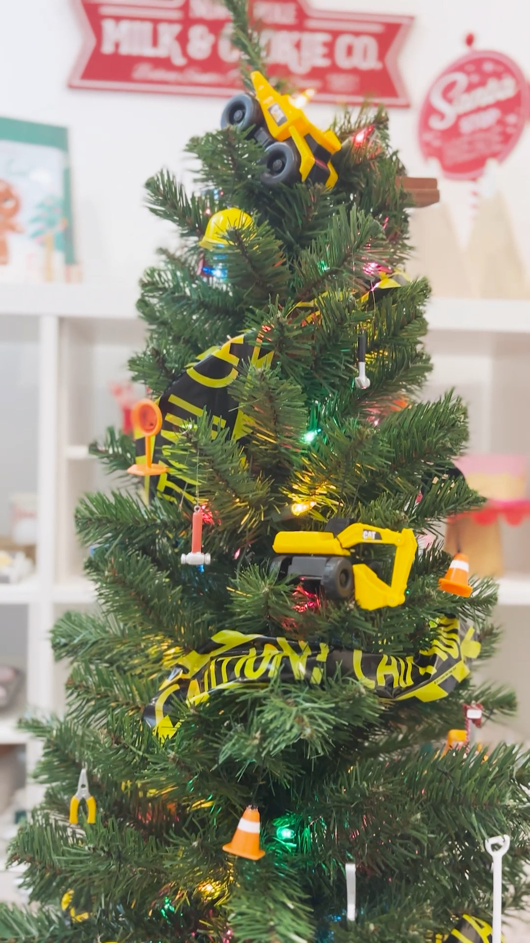 My boys went crazy for this construction themed mini Christmas tree! All I did was gather up leftover party favors, and a few of the construction trucks and used a little hot glue and twine to hang them  

#LTKHoliday #LTKFamily #LTKKids