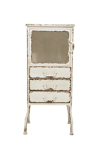 Creative Co-Op Metal 3 Drawers Cabinet, White | Amazon (US)